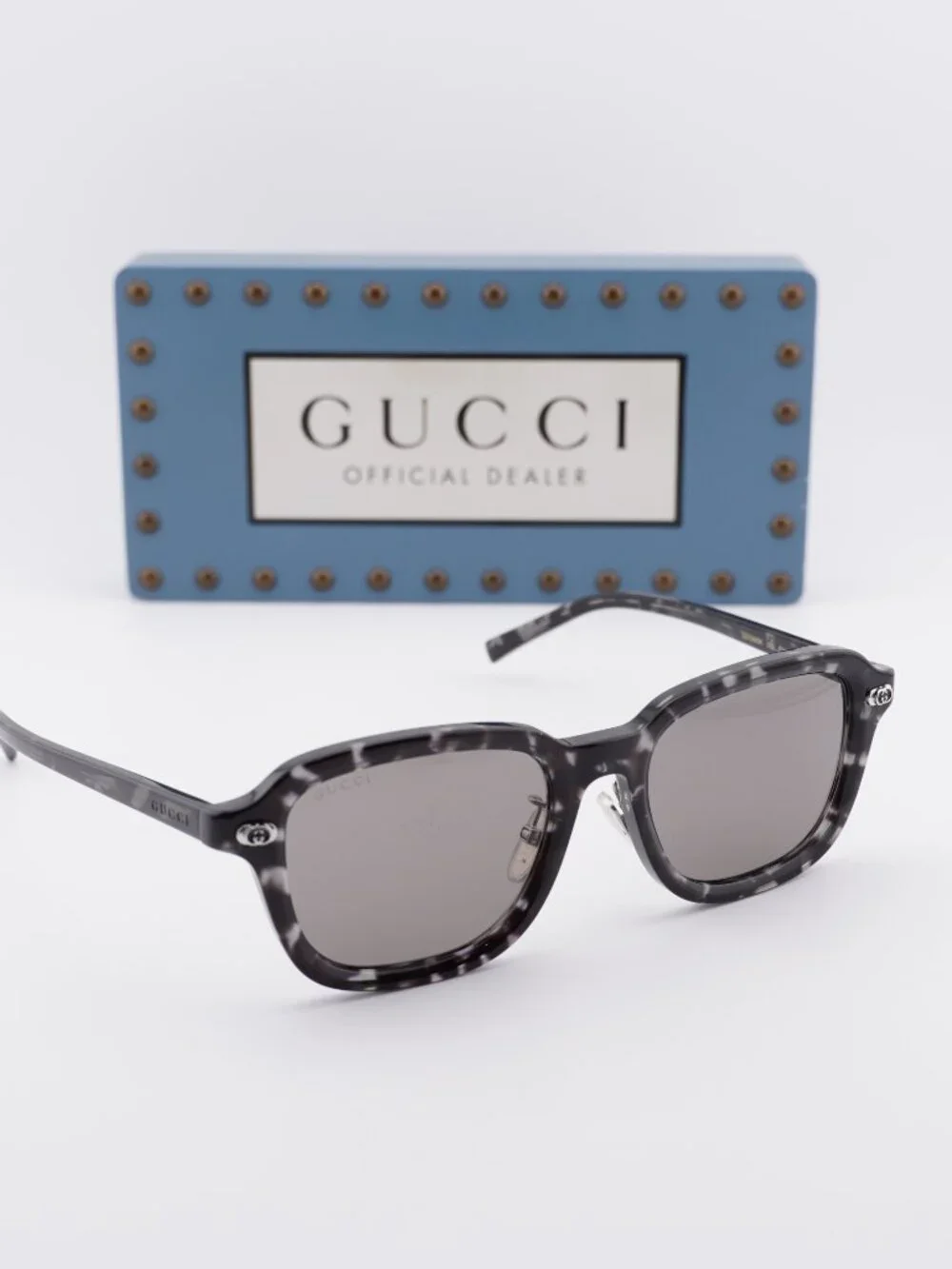 Gucci GG1948SK 002 Square Sunglasses - Grey Havana\ Grey